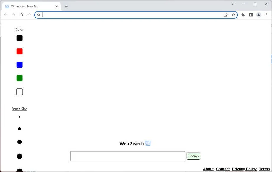 Image: Whiteboard New Tab Chrome new tab page