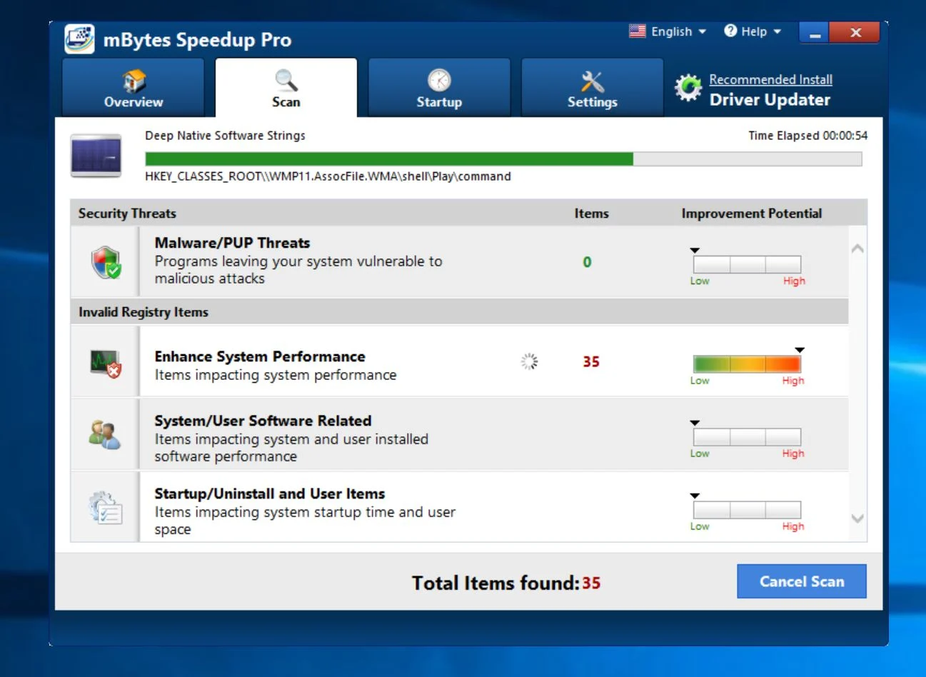 Image: mBytes Speedup Pro scanning