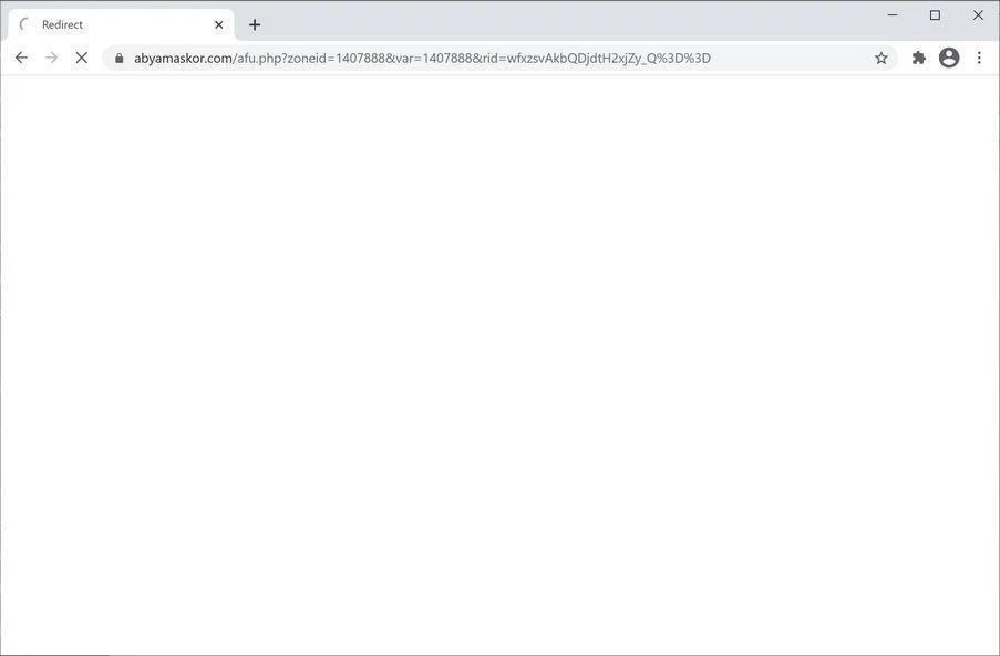 Remove Abyamaskor.com pop-up ads (Virus Removal Guide) 1 Image: Chrome browser is redirected to Abyamaskor.com