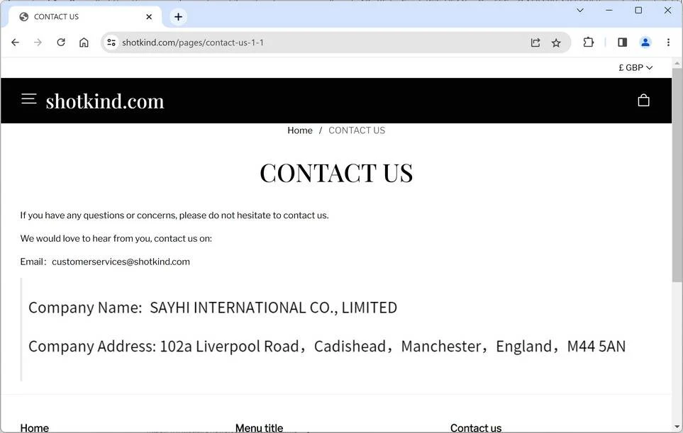 Shotkind.com ad