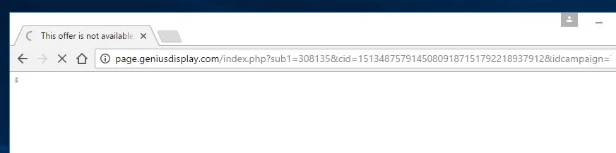 page.geniusdisplay.com redirect virus