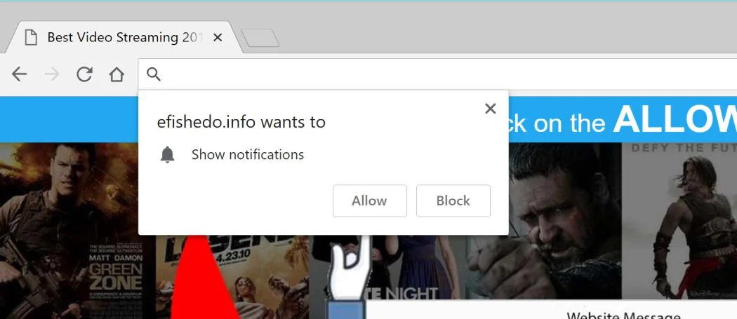 Efishedo.info pop-up ads scam