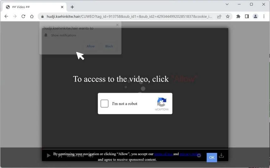 Remove Ksehinkitw.hair Ads (Virus Removal Guide) 1 Image: Ksehinkitw.hair Ads