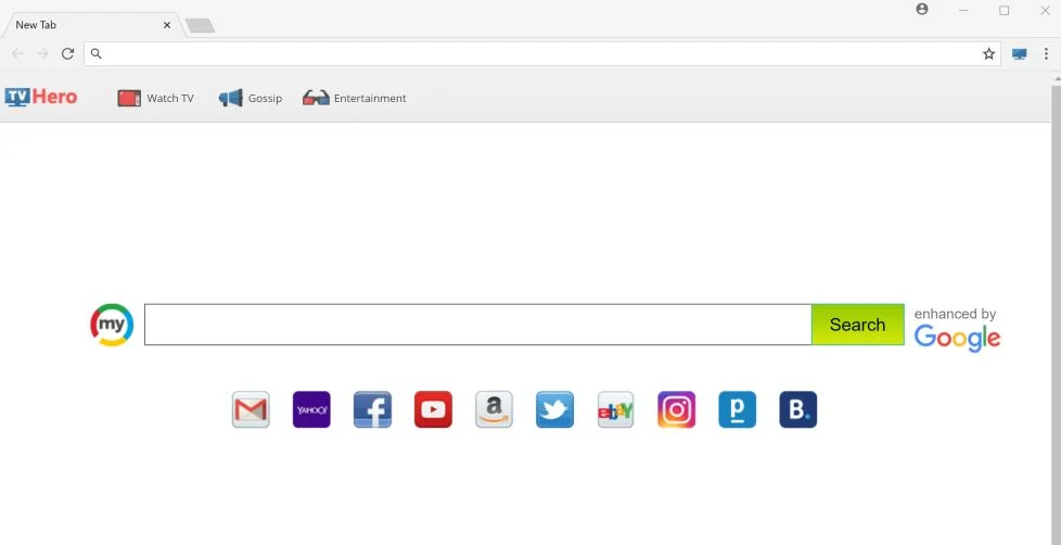 TV Hero New Tab & toolbar
