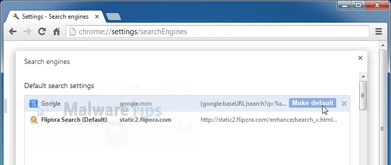 [Image: Flipora Search Chrome virus]