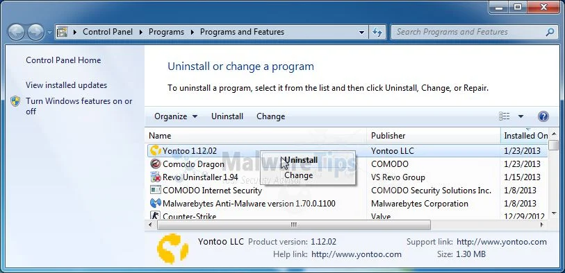 [Image: Drop Down Deals uninstaller]