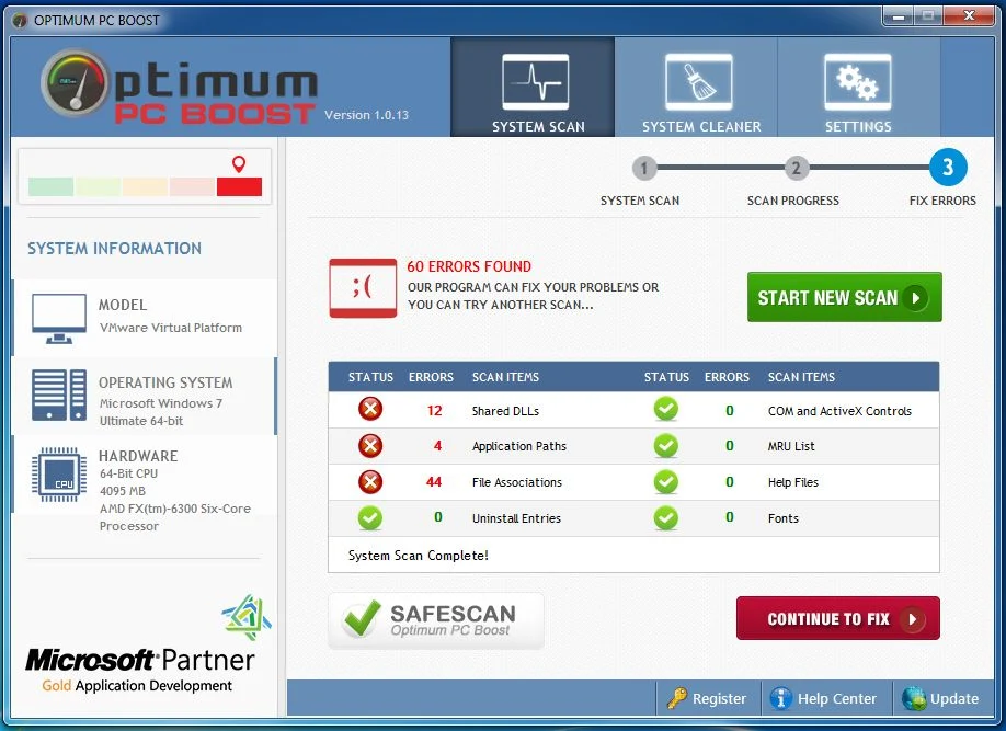 [Image: Optimum PC Boost virus]