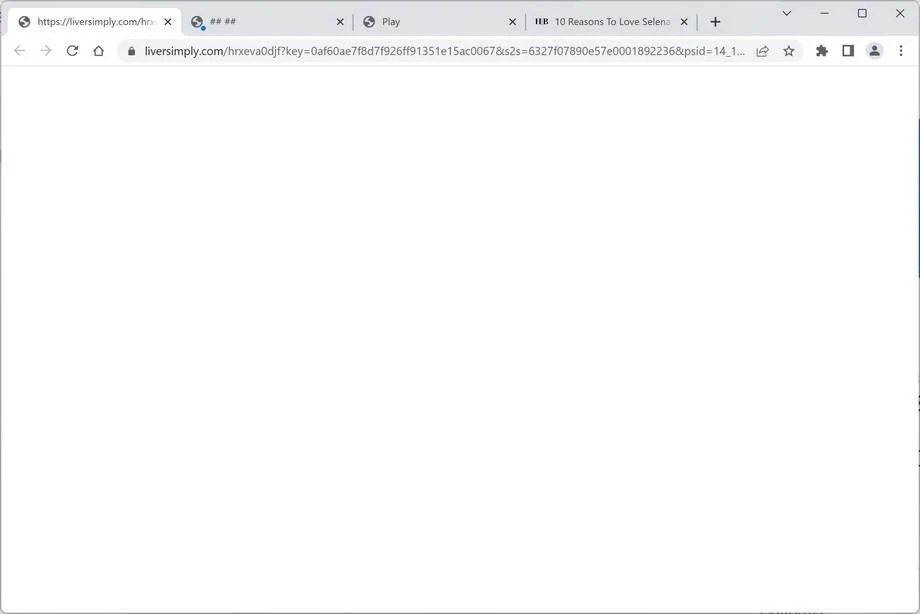 Remove Liversimply.com Ads (Virus Removal Guide) 1 Image: Chrome browser is redirected to Liversimply.com