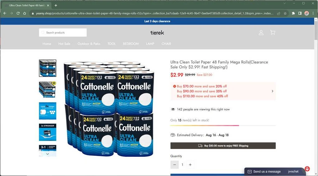 We Looked Into Tierek So You Don't Have To - Legit or Scam? 1 Tierek fake shop