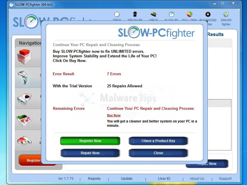 [Image: SLOW-PCfighter malware]
