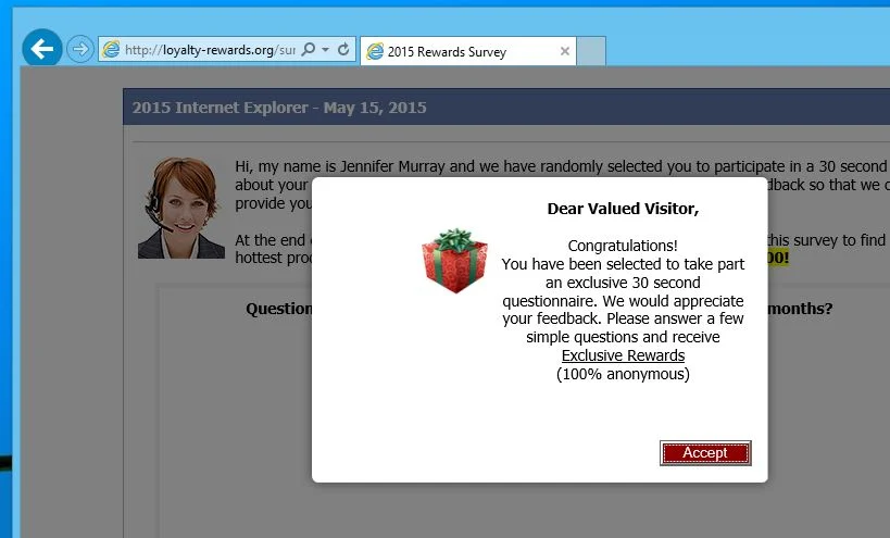 Remove loyalty-rewards.org virus