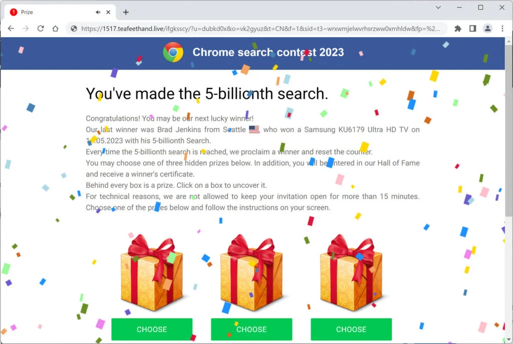 Image: Teafeethand.live ads