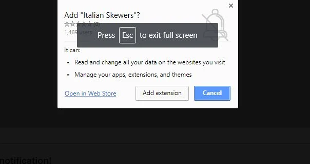 Italian Skewers Chrome Scam