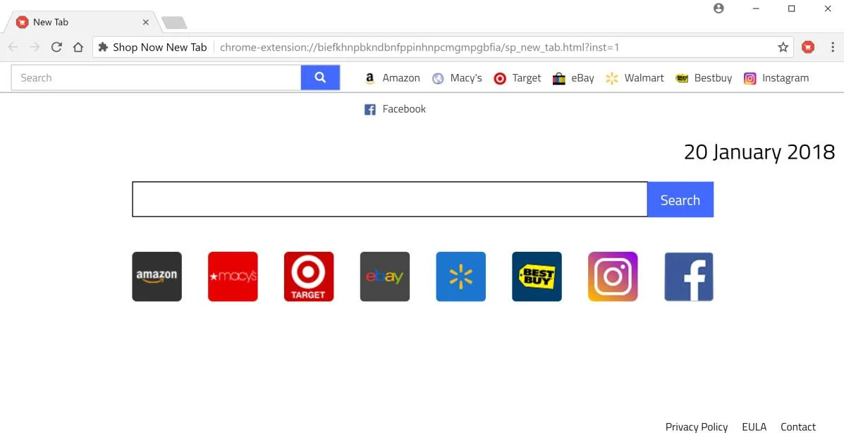 Shop Now New Tab redirect virus