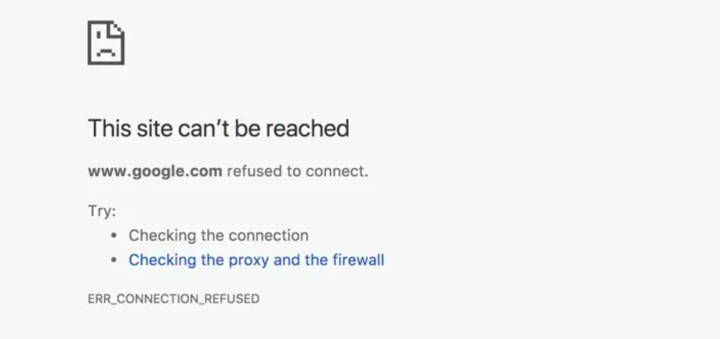 ERR_CONNECTION_REFUSED