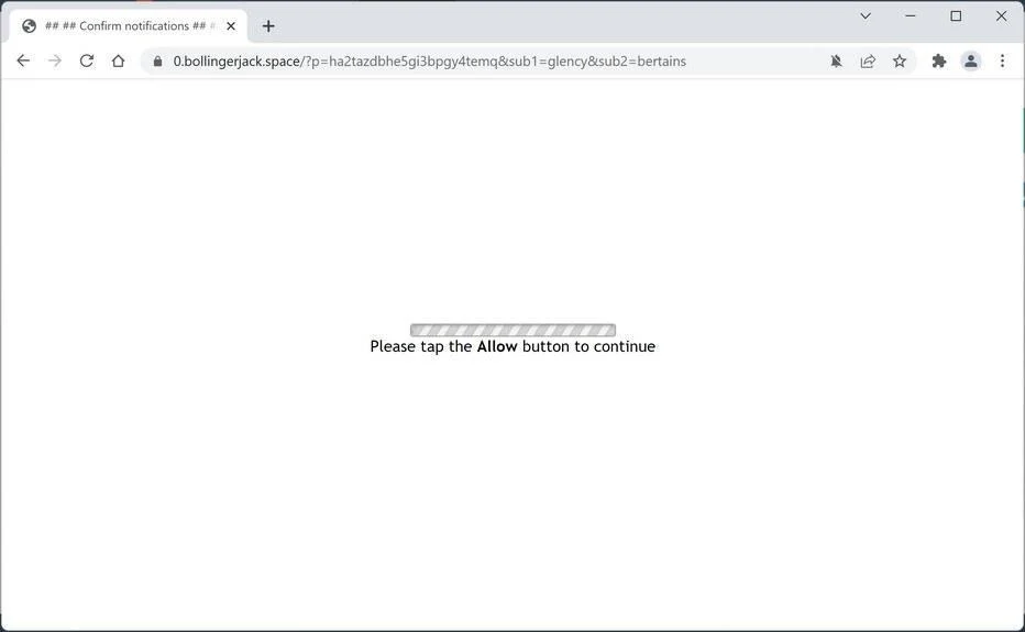 How to Remove Bollingerjack.space Pop-up Ads (Virus Removal Guide) 1 Image: Bollingerjack.space Chrome browser redirect