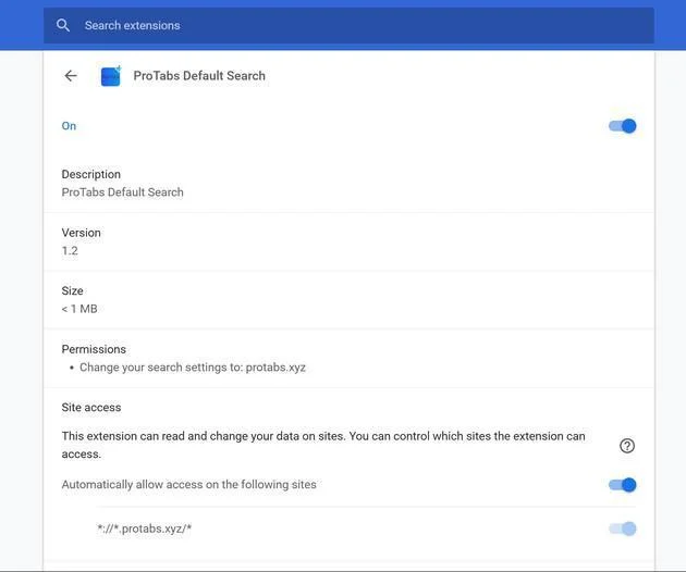 How to Remove ProTabs Search redirect (Virus Removal Guide) 1 Image: ProTabs Search