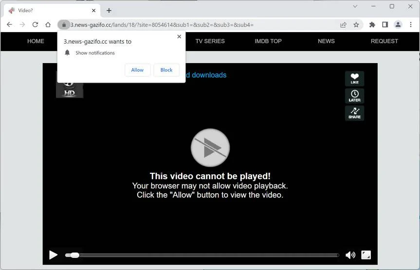 Remove News-gazifo.cc Pop-up Ads (Virus Removal Guide) 1 Image: News-gazifo.cc Ads