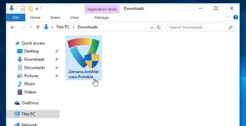 Double-click on the Zemana Portable icon to install this program Zemana AntiMalware portable