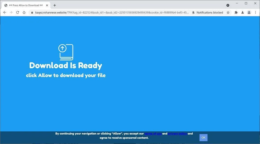 Remove Rohannese.website pop-up ads (Virus Removal Guide) 1 Image: Chrome browser is pop-up adsed to Rohannese.website