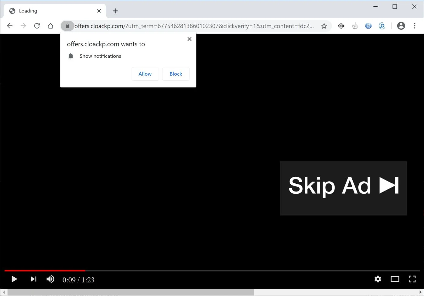 How to remove Offers.cloackp.com pop-up ads (Virus Removal Guide) 1 Image: Chrome browser is redirected to Offers.cloackp.com