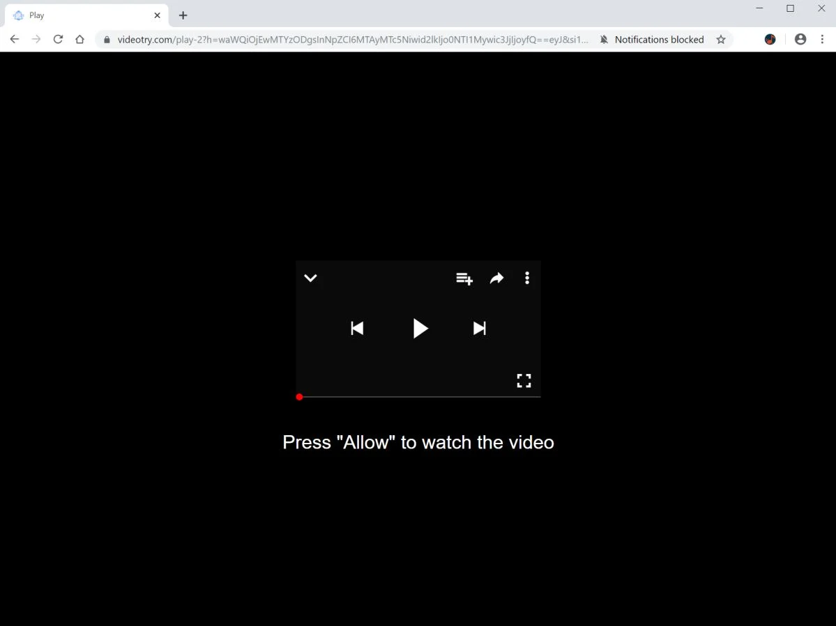 How to remove Videotry.com pop-up ads (Virus Removal Guide) 1 Image: Chrome browser is redirected to Videotry.com