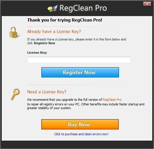 [Image: RegClean Pro activation key]