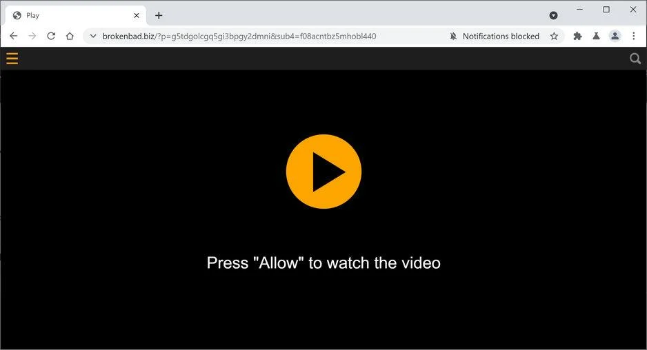 Remove Brokenbad.biz pop-up ads (Virus Removal Guide) 1 Image: Chrome browser is redirected to Brokenbad.biz