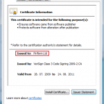 UAC Certificate Digital certificate issued to Piriform LTD