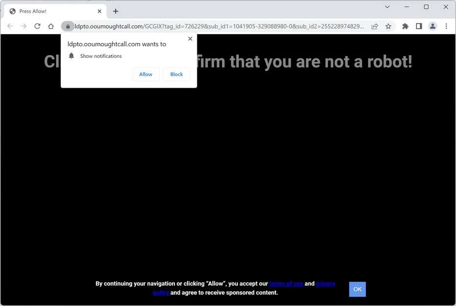Image: Ooumoughtcall.com Ads