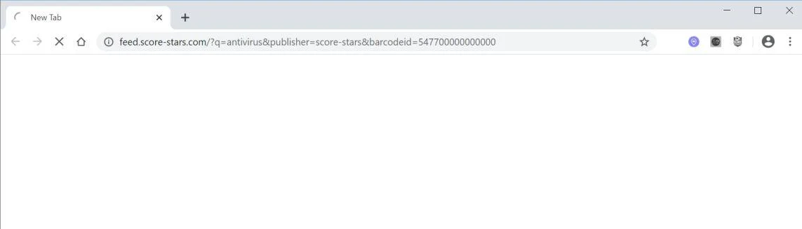 Image: Chrome browser is redirected to Feed.score-stars.com