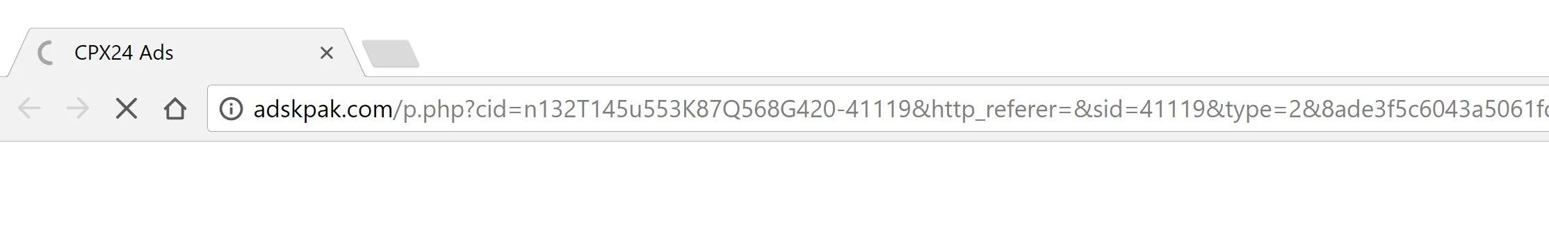 CPX24 Ads redirect virus