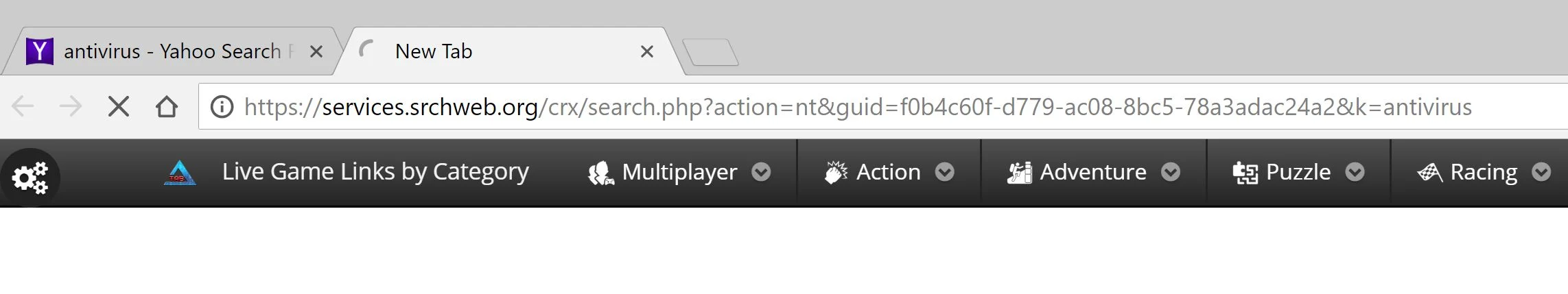 services.srchweb.org redirect virus