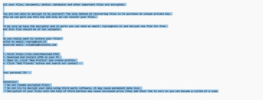 Remove Royroy Ransomware (Virus Removal Guide) 1 Image: Royroy ransomware