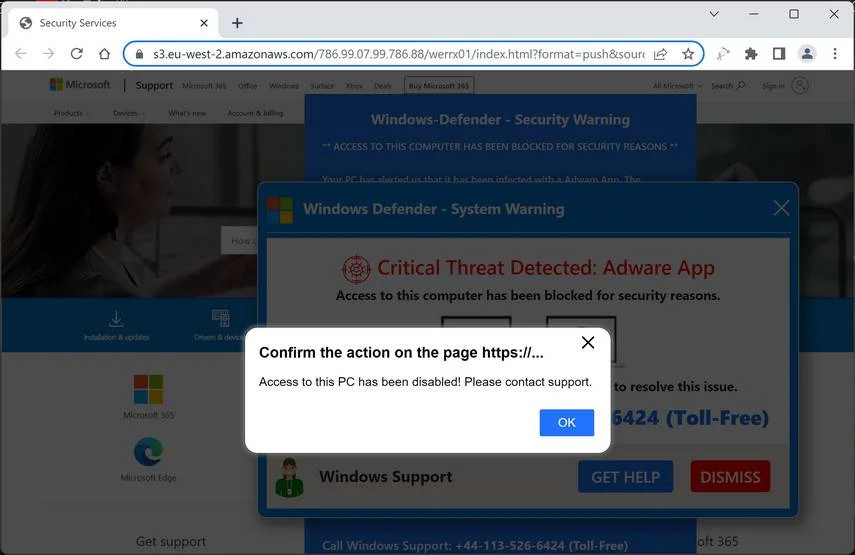 Image App Access To This PC Has Been Disabled Tech Support Scam