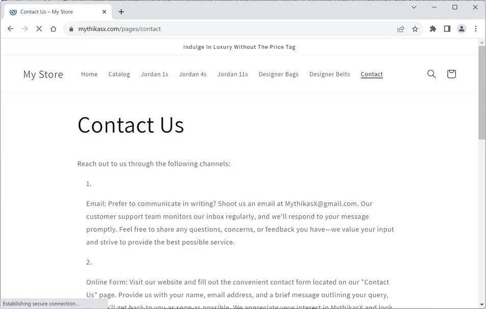 image Mythikasx.com scam