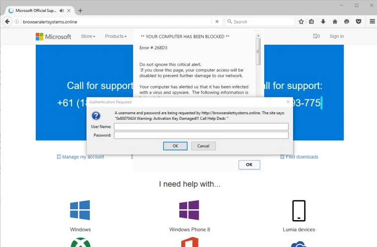 Error 0x80070424 Scam
