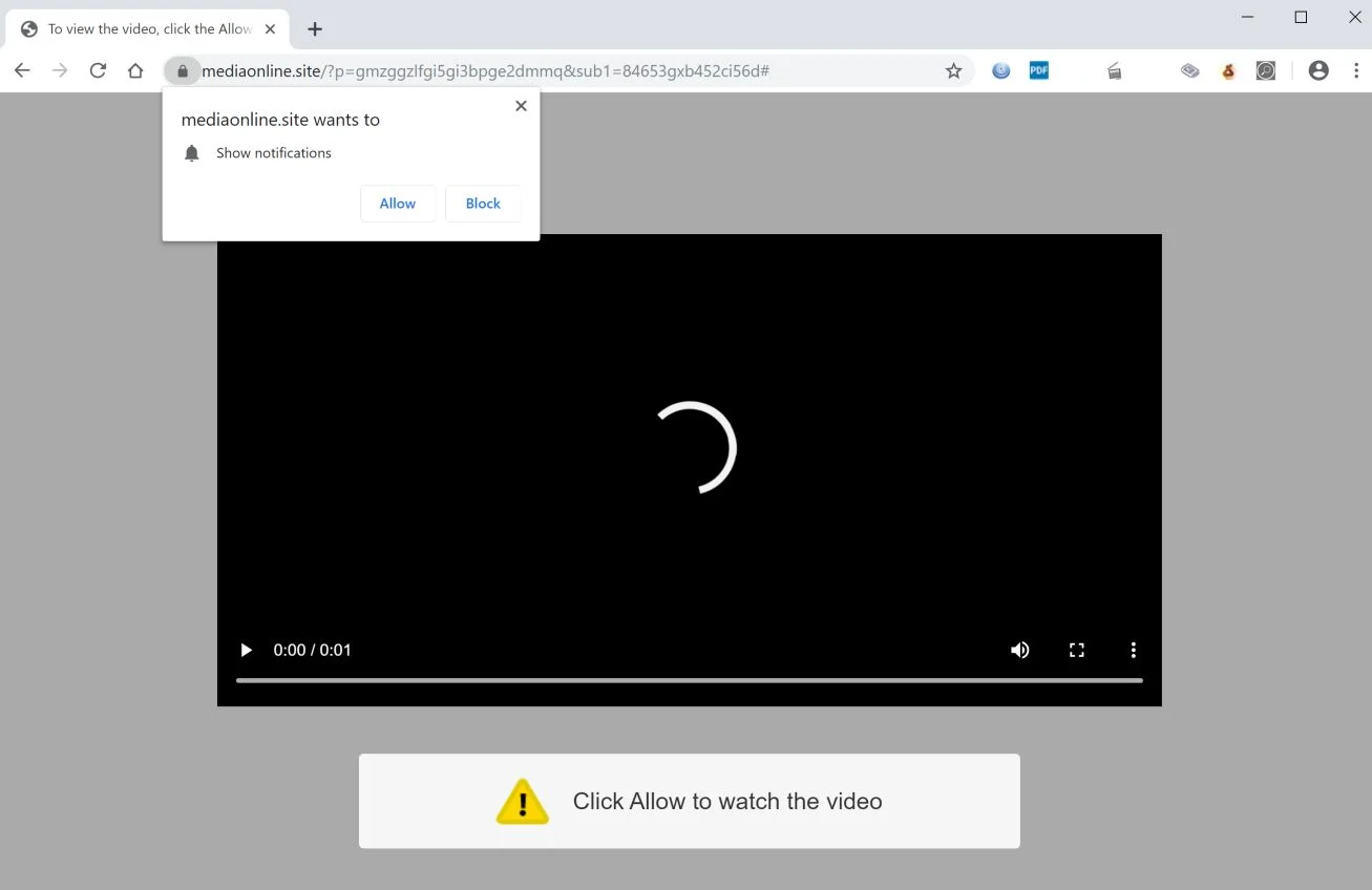 How to remove Mediaonline.site pop-up ads (Virus Removal Guide) 1 Image: Chrome browser is redirected to Mediaonline.site