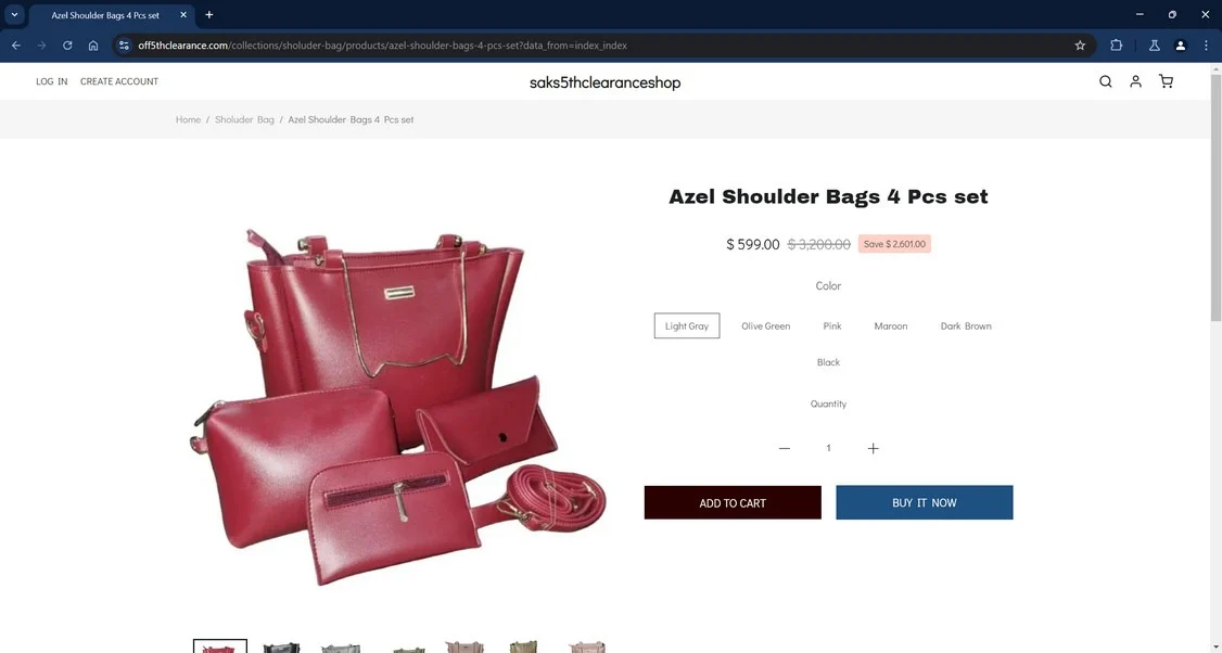 Saks OFF 5TH scam scam