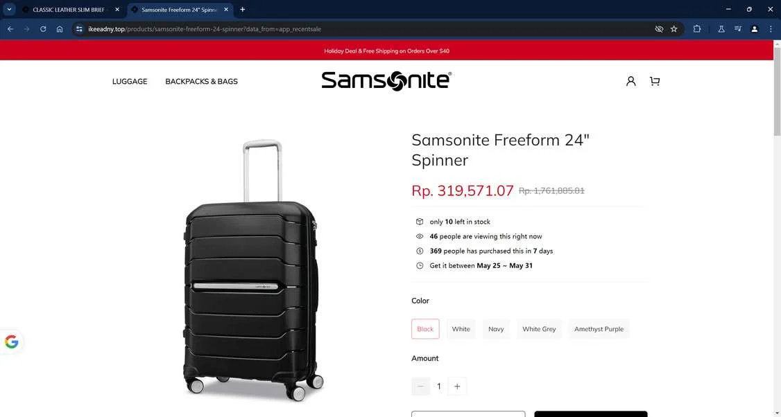 Beware the Samsonite 90% Off Clearance Sale Scam - Don't Get Ripped Off 2 samsonite Scam 2