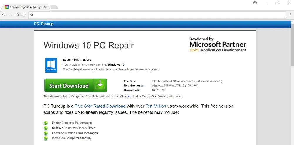 Pcpowertuneup.com redirect virus