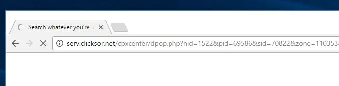 serv.clicksor.net pop-ups
