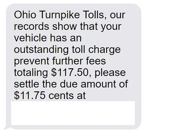 Ohio Turnpike Tolls Scam