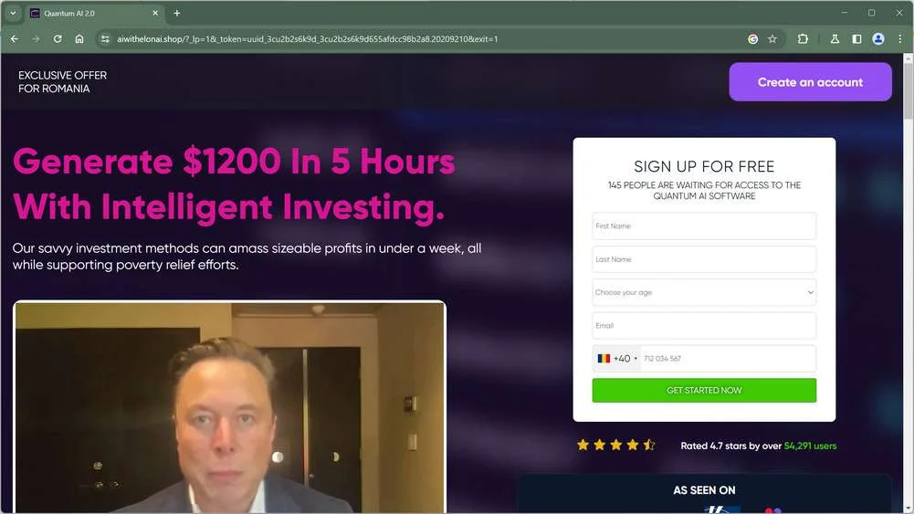 aiwithelonai.shop trading scam
