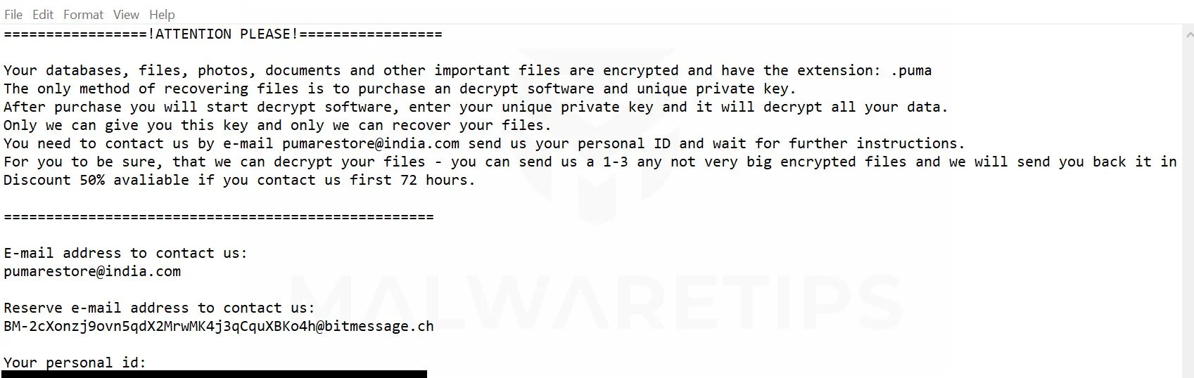 How to remove Puma ransomware (Virus Removal Guide) 1 Puma ransomware Virus