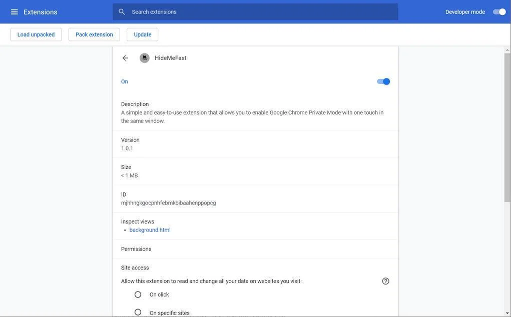 Image Chrome browser is redirected to HideMeFast