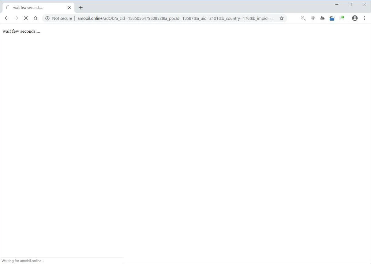 How to remove Amobil.online pop-up ads (Virus Removal Guide) 1 Image: Chrome browser is redirected to Amobil.online