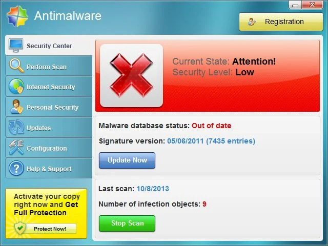 [Image: Antimalware virus]