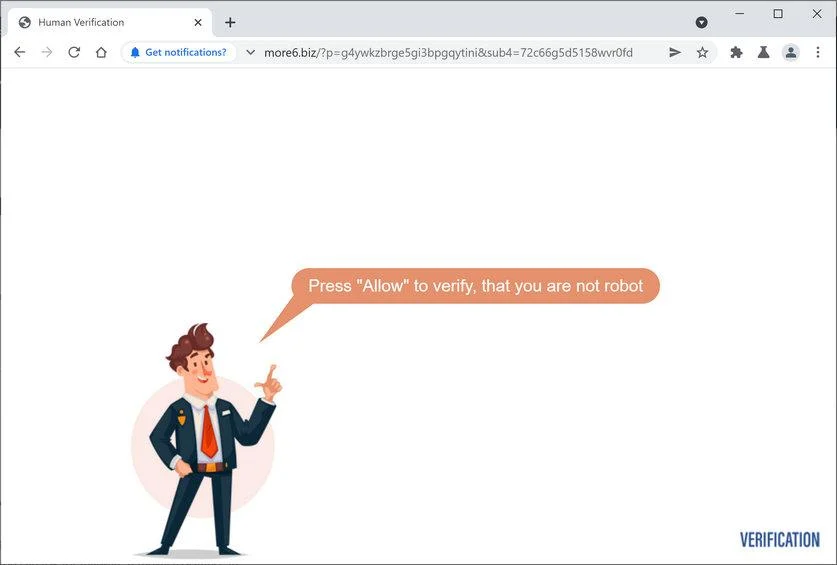 Remove More6.biz pop-up ads (Virus Removal Guide) 1 Image: Chrome browser is redirected to More6.biz