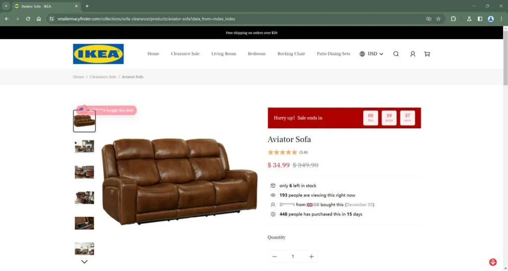 Retailermacyfinder.com Scam